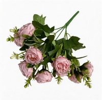 Bunga Buatan Realistis Berbahan Kain Frosted Brushed, Baby's Breath Star Peony Rustic, Perawatan Mudah, Dekorasi Ruang Tamu Rumah