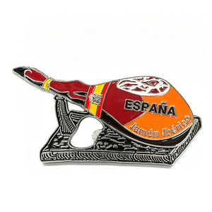 Imán de nevera metálico abridor de botellas de recuerdo de España, venta al por mayor, personalizado, Jamón Ibérico, I Love ESPAÑA, diseño gratuito - Product Image 2