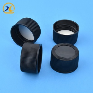 Bán buôn 28/410 nhựa màu đen gân nắp nhựa với PE Lót cho chất lỏng chai thuốc - Product Image 1