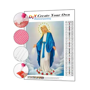 5d DIY Diamond Painting Religious Virgin Mary Custom ab Drills Diamond Painting Set