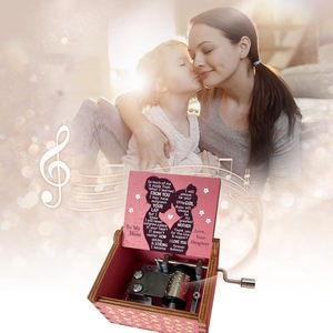 Caja Musical <span class=keywords><strong>de</strong></span> Madera con Manivela, con Sonido <span class=keywords><strong>de</strong></span> 30 Segundos, Estilo Moderno, para el Día <span class=keywords><strong>de</strong></span> <span class=keywords><strong>la</strong></span> <span class=keywords><strong>Madre</strong></span> o Navidad, con <span class=keywords><strong>la</strong></span> Frase 'I for You Mom You Are My Sunshine' - Product Image 3