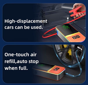 Démarreur de saut Portable High PowerCar avec kit d'outils d'urgence de compresseur d'air de lumière LED pour une utilisation en voiture et moto - Product Image 2