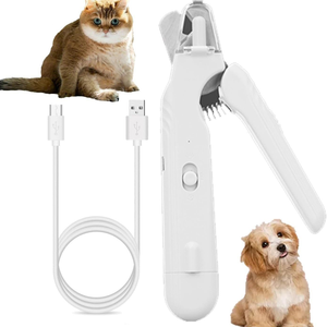 Cortauñas Eléctrico <span class=keywords><strong>3</strong></span> en 1 con Luz LED para Detección de Vascularización para Perros y Gatos, Manicura Automática - Product Image 1