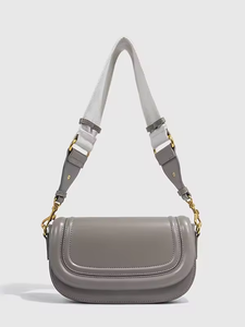 กระเป๋าสะพายไหล่หนังผู้หญิงทรงอานม้าขนาดเล็ก ดีไซน์เก๋ สายกว้าง พร้อมซิป ใส่โทรศัพท์ได้ ทันสมัย - Product Image 5
