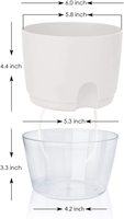 Grands pots auto-arrosants pour plantes d'intérieur, pots à fleurs en plastique décoratifs modernes pour l'intérieur