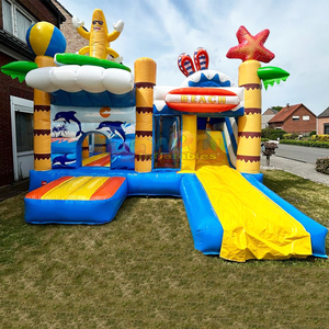 <span class=keywords><strong>Castillo</strong></span> Inflable para Niños, Brincolín Comercial para Fiestas al Aire Libre, Hupfburg Inflable, <span class=keywords><strong>Castillo</strong></span> Inflable de <span class=keywords><strong>Playa</strong></span> con Tobogán - Product Image 1