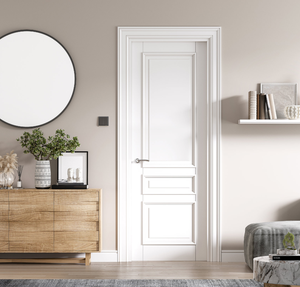 Meilleur prix, porte en bois massif personnalisée avec logo, porte insonorisée, revêtement HDF, noyau creux, porte en bois moderne pour projet hôtelier - Product Image 2
