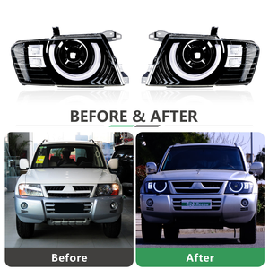 AURON Nuevo Faro Delantero LED de 32V 6000K 60W 6000 Lúmenes, Luz Baja para Mitsubishi Pajero 2004-2011, Modificación/Actualización - Product Image 6