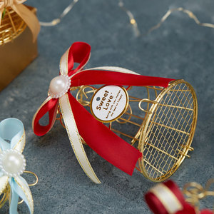 Mini cage à oiseaux en métal Boîte d'emballage de bonbons Creative Iron Dragee Container Wedding Companion Chocolate candy Gift Box - Product Image 2