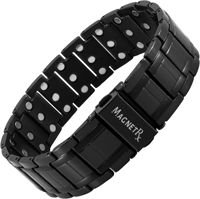 Bracelet magnétique en acier titane, directement de l'usine, avec placage sans nickel et sans cadmium, idéal pour les célébrations d'anniversaire