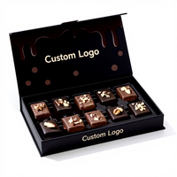 Boîte d'emballage magnétique personnalisée pour chocolats, en carton écologique, avec insert en éponge et ruban, vente en gros