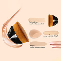 Pinceau de maquillage simple échantillon gratuit quantité minimale de commande bas personnalisé diamant strass fond de teint poudre rose pinceau de maquillage unique