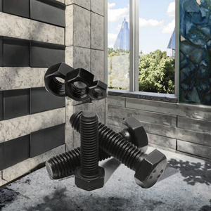 Lớp <span class=keywords><strong>8.8</strong></span> 10.9 12.9 độ bền kéo cao Hex bu lông thép carbon ANSI ASME DIN SAE tiêu chuẩn đồng bằng kết thúc quá trình oxy hóa màu đen - Product Image 3