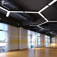 Ofis yeni modern süspansiyon led lineer dim asılı kolye ışık avize