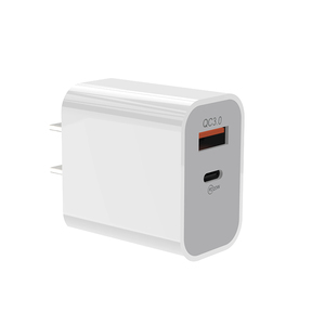 Cargador de Pared con Doble Puerto USB Tipo <span class=keywords><strong>C</strong></span> + USB A, QC3.0 PD, 20W, Carga Rápida, Adaptador de Corriente Tipo <span class=keywords><strong>C</strong></span>, STOCK en EE. UU. - Product Image 1