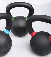 Kettlebell professionnel en fer pour la compétition, musculation et entraînement du tronc - Revêtement thermolaqué 2-48 kg