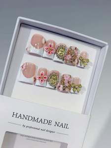 Uñas Postizas Acrílicas Hechas a Mano, Diseño <span class=keywords><strong>de</strong></span> Pato, 10 Piezas, Uñas <span class=keywords><strong>de</strong></span> Presión <span class=keywords><strong>para</strong></span> Niños, Modelo Cuadrado, Reutilizables, Aplicación en Dedos - Product Image 2