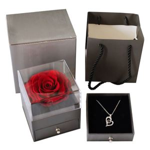 Collar de Flores Romántico con Rosa Eterna para el Día de San Valentín 2026, con Caja de Acrílico para Mujer - Product Image 6