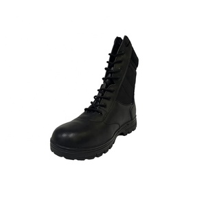 Bottes tactiques en cuir pleine fleur pour hommes - Bottes <span class=keywords><strong>de</strong></span> travail antidérapantes, randonnée imperméable, prix direct d'usine - Product Image 2