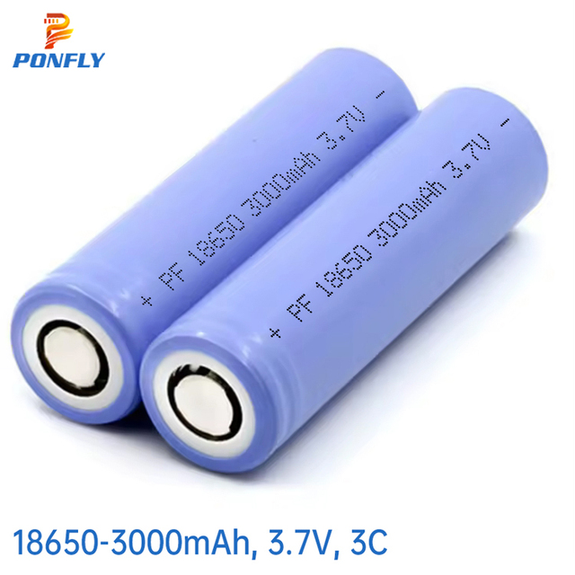 PONFLY 18650 3000mAh 3.7V Battery Wholesale Rechargeable ICR18650 Lithium Battery 3C 18650 3.7v 3200mAh Li-ion Battery