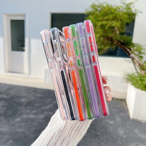 Funda Magnética Antigolpes con Carga Inalámbrica y Marco de Color para Samsung S25 Ultra S24 Plus S25 A56 A26 A36, Carcasa Trasera Transparente - Product Image 4