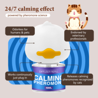 Diffuseur de phéromones apaisantes pour animaux de compagnie Chanson Factory, soulageant les émotions et le stress, 48 ml, pour chiens et chats