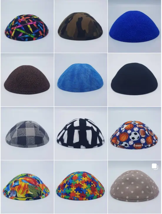 ที่กำหนดเองพิมพ์ Kippah ชาวยิวที่มีโลโก้ที่กำหนดเอง