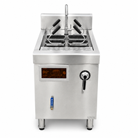 Cuiseur à pâtes et chaudière à induction professionnels à trois têtes en acier inoxydable 8KW 380V pour restaurant italien
