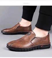 Chaussures de sport décontractées pour hommes, légères et respirantes, en cuir noir, style tennis, Zapatos Para Hombres