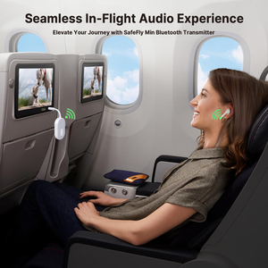 Safefly Mini <span class=keywords><strong>Bluetooth</strong></span> máy phát và máy thu, <span class=keywords><strong>Bluetooth</strong></span> Adapter cho máy bay, hỗ trợ để <span class=keywords><strong>2</strong></span> AirPods/tai nghe - Product Image 3