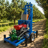 Foreuse hydraulique portable pour puits d'eau, moteur diesel, profondeur 200 m, avec garantie 1 an, pour usage agricole, domestique et résidentiel