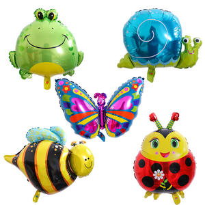 Globos de Aluminio con Forma de Animales de Dibujos Animados, Lindos Globos de Mariquita, Rana y Caracol, Decoración de Cumpleaños, Globos de Insectos y Animales - Product Image 4