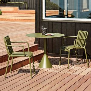 Ensemble de loisirs d'extérieur moderne Bar <span class=keywords><strong>Teh</strong></span> Susu Gaya Barat Western Tea Coffee Shop Hotel Restaurant Kafe Meubles en fer forgé Banc - Product Image 1