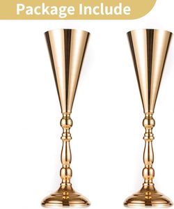 Tabletop Metal Wedding Flower <b>Vase</b> <b>Stand</b> Golden Table Decorative Centerpiece Artificial Flower Holder for Anniversary - Product Image 6