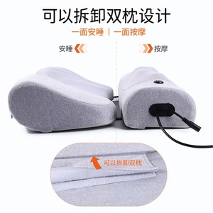 Masseur de cou et d'épaules W66, oreiller musical, rechargeable par USB, pétrissage, compresse chaude, minuterie, télécommande, pour la tête, le cou, le dos et la taille - Product Image 4