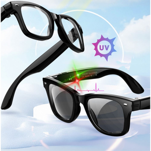 แว่นตาอัจฉริยะ W300 ป้องกันรังสียูวี แปลภาษาด้วย AI ตรวจสอบข้อมูล นับก้าว แว่นกันแดดสำหรับกิจกรรมกลางแจ้ง ชุดหูฟังอัจฉริยะ - Product Image 3