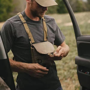 Sac de poitrine tactique en polyester imperméable avec fermeture éclair pour rangement de <span class=keywords><strong>jumelles</strong></span> et télescopes de sport en plein air, randonnée et escalade - Product Image 4