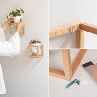 Set Vas 2 Buah dari Kayu Pinus Chunlei, Ukiran Tangan, Ringan, Kontemporer, OEM, Pot Bunga Gantung untuk Rumah