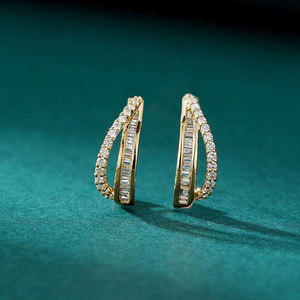 Orecchini a Perno Minimalisti con Cristalli per Donne, Accessori Eleganti per Uso Quotidiano - Product Image 1
