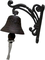 Sonnette de porte d'entrée en fonte vintage, porte de jardin, décoration antique, accent pour la décoration de la maison