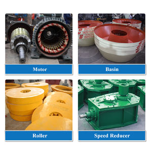 מצרים פופולרי שלושה גלגל הלבשה 1100 מחבת רטובה טחנת או זהב שחיקה מכונה שלושה רולים רטוב פאן טחנת - Product Image 4