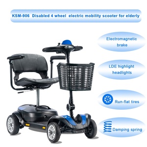 Scooter Eléctrico Original KSM-906 para Movilidad, Scooter Eléctrico de 4 Ruedas para Adultos con Discapacidad, Scooter Eléctrico de <span class=keywords><strong>Golf</strong></span> de 4 Ruedas, Silla de Ruedas Eléctrica para Personas Mayores - Product Image 2
