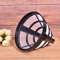 Panier filtre à café réutilisable avec poignée, accessoires à café lavables, filtre à café de Style cône