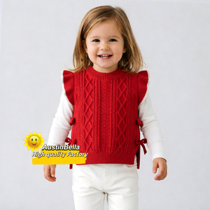 <span class=keywords><strong>Gilet</strong></span> en tricot pour enfants de haute qualité, personnalisé, automne, <span class=keywords><strong>gilet</strong></span> uni, <span class=keywords><strong>gilet</strong></span> <span class=keywords><strong>sans</strong></span> manches pour filles, AUSTINBELLA, 100% coton - Product Image 1