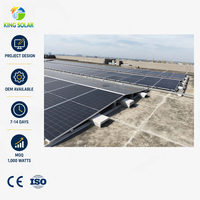 Système de montage solaire Kingsolar, type de ballast en aluminium, support PV non-pénétrant pour l'installation de panneaux solaires sur toit plat