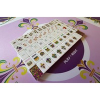 Mac Miller Laissez Les Bons Temps Rouler Juego de Fichas de Mahjong Americanas de Acrílico de 2 Capas con Purpurina Morada, 160 Piezas para Venta al por Mayor