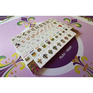 <span class=keywords><strong>Mac</strong></span> Miller Laissez Les Bons Temps Rouler Juego de Fichas de Mahjong Americanas de Acrílico de 2 Capas con Purpurina Morada, 160 Piezas para Venta al por Mayor - Product Image 2