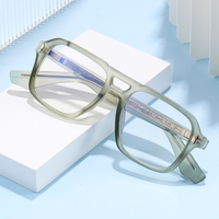 Monture de lunettes optiques Partagas Wholesale Retro Square Spring Hinge CP Pin-in Arms anti-lumière bleue pour hommes