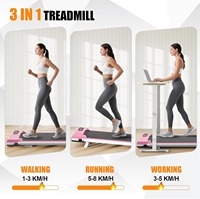 Tapis de course électrique Source Factory, appareil de marche plat, équipement de fitness silencieux compact pour usage domestique et intérieur, avec fonction de suivi, pour le marché international