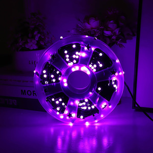Nuovo arrivo 50m luci a LED <span class=keywords><strong>8mm</strong></span> disco di linea RGB festivo di natale IP65 presa di fabbrica bianco 220V pupazzo di neve 5mm fiocchi di neve 120